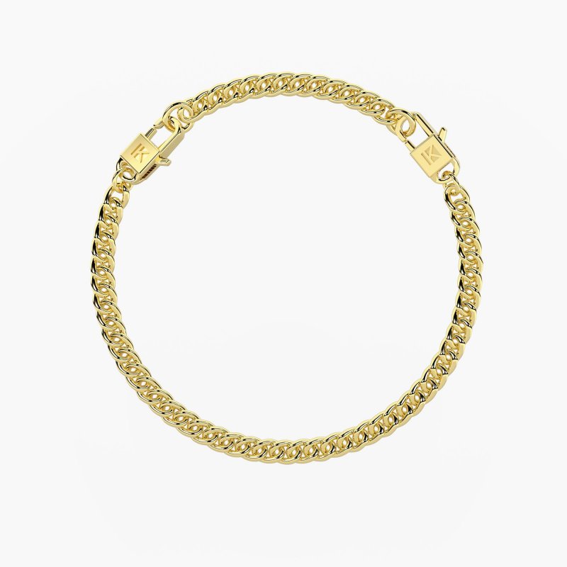 Kidult - Bracciale Componibile - Acciaio Dorato - Catena Groumette