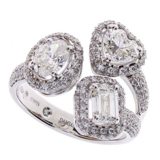 Damiani - Anello Minou Full Pave' - Oro Bianco - Diamante
