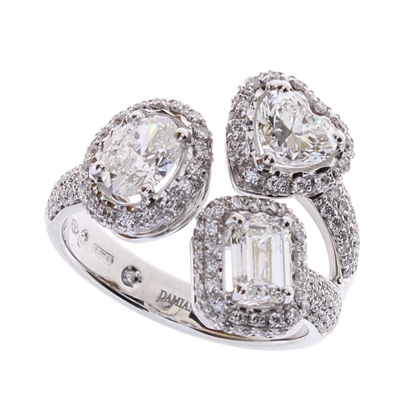 Damiani - Anello Minou Full Pave' - Oro Bianco - Diamante