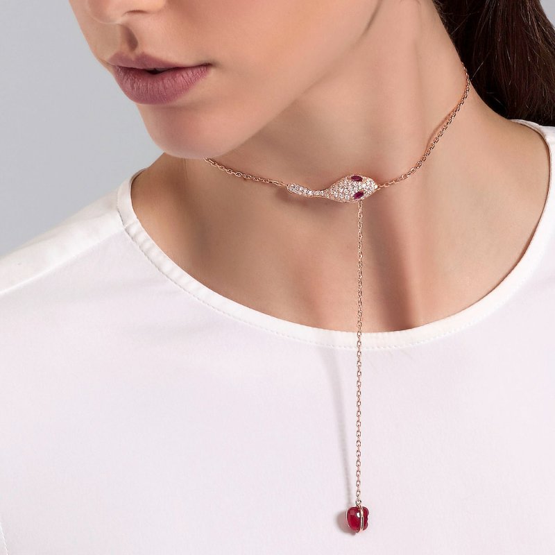 Dada Arrigoni - Collana Malafemmina - Oro Rosa - Rubini
