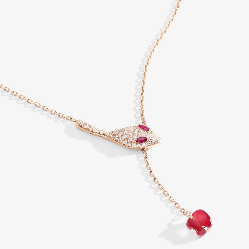 Dada Arrigoni - Collana Malafemmina - Oro Rosa - Rubini