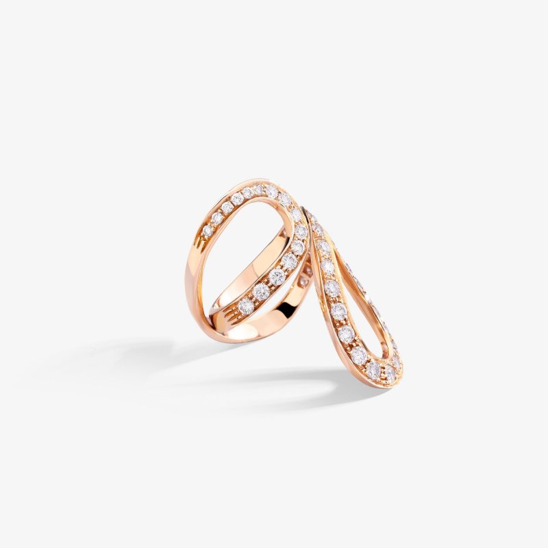 Dada Arrigoni - Anello Ivy - Oro Rosa 18K - Diamanti