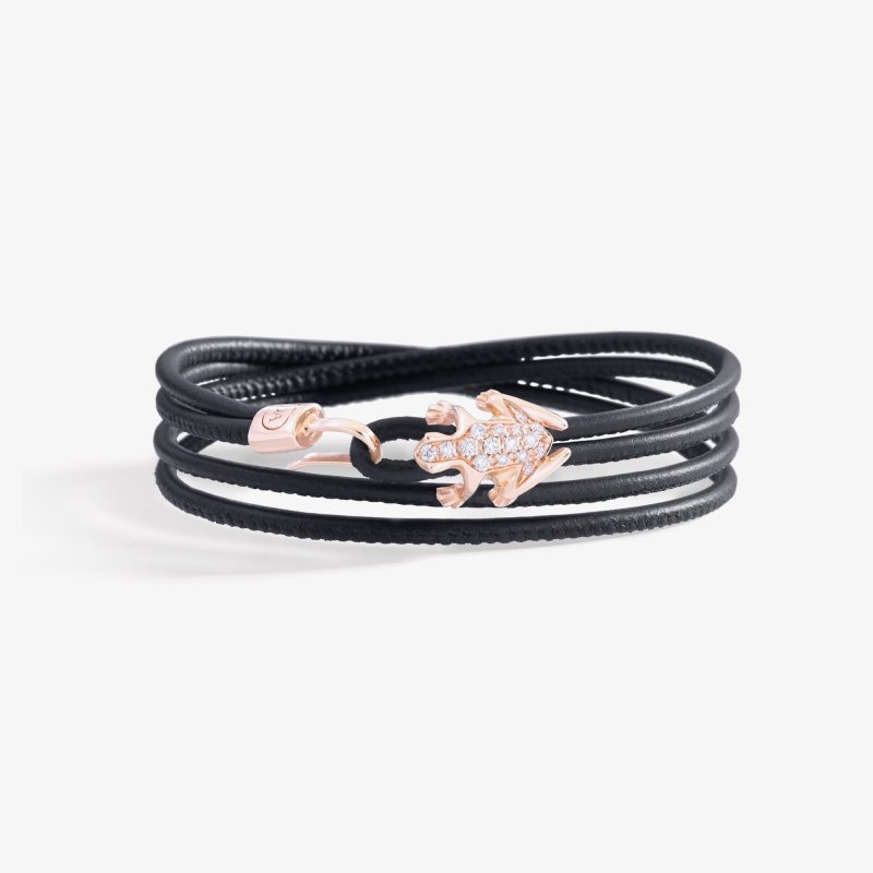 Dada Arrigoni - Bracciale Happy Frog - Oro Rosa - Diamanti