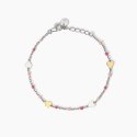 Mabina - Bracciale Rosa Multicolor - Cuori E Argento