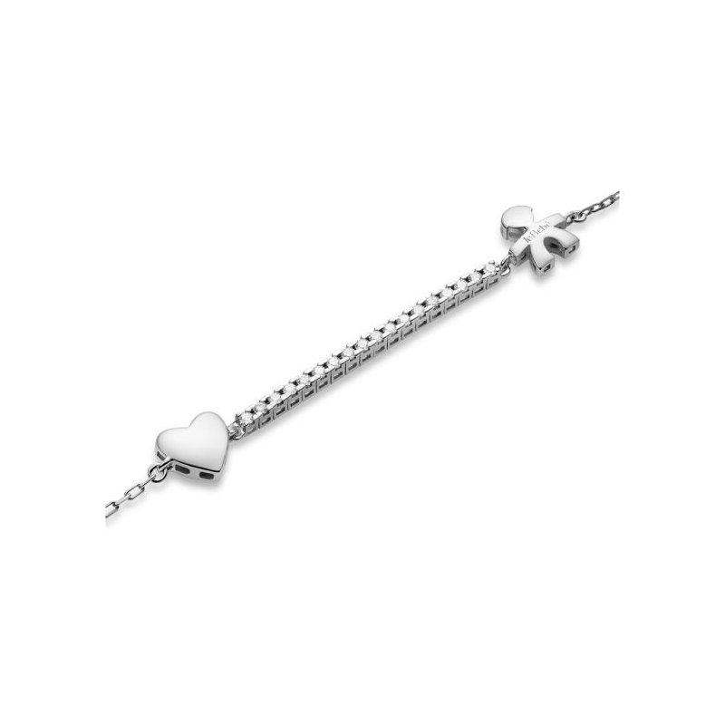 Le Bebe' - Bracciale Tennis Sagoma Bimbo - Oro Bianco