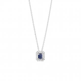 Salvini - Collierino Mini Dora - Oro Bianco - Diamante/Zaffiro