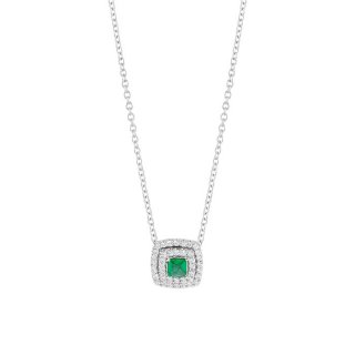 Salvini - Collierino Oro Bianco - Diamante/Smeraldo