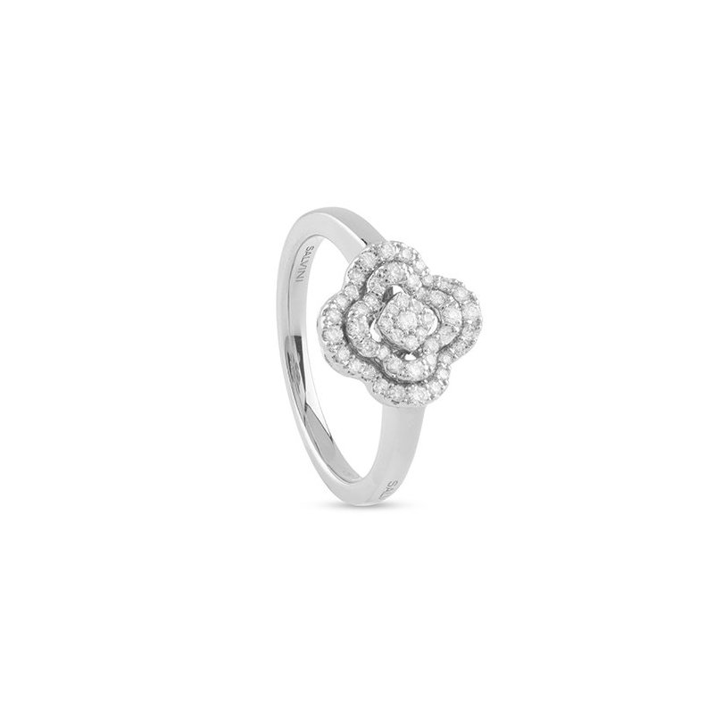 Salvini - Anello In Oro Bianco Con Diamante - Bagliori