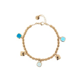 Aquaforte - Bracciale Mignon - Charm Blu - Oro Giallo