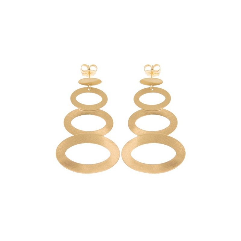 Aquaforte - Orecchini Vintage - Argento 925 - Placcato Oro