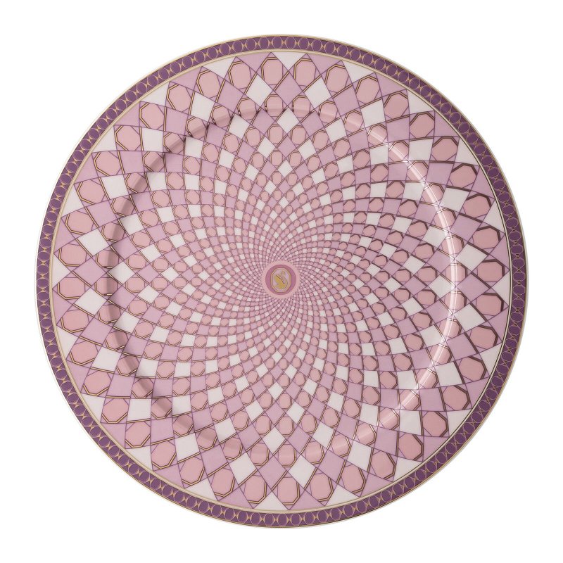 Rosenthal - Piatto Segnaposto 33 Cm - Swarovski Signum Rose