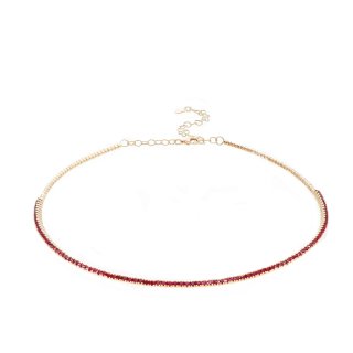 Songa Antonio - Girocollo Rigido - Rubino Naturale - Oro Rosa