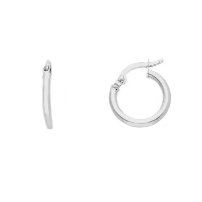 Songa Antonio - Orecchini Cerchio - Oro Bianco 18 Ct