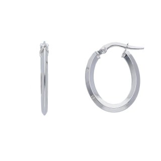 Songa Antonio - Orecchini Cerchio - Oro Bianco 18 Ct