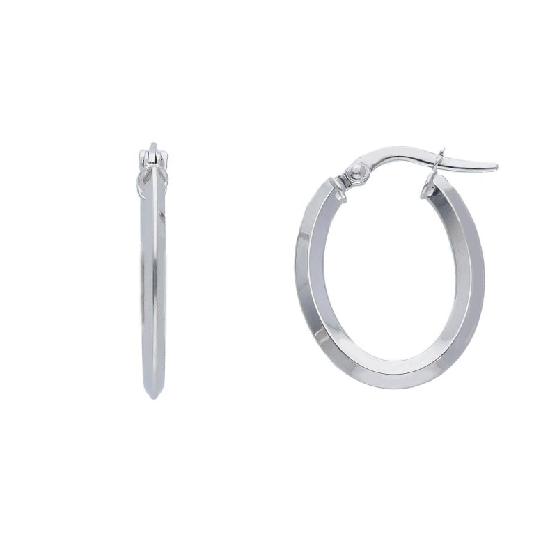 Songa Antonio - Orecchini Cerchio - Oro Bianco 18 Ct