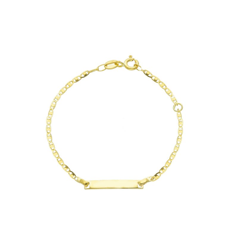 Songa Antonio - Bracciale Baby Targa - Oro Giallo 18 Ct