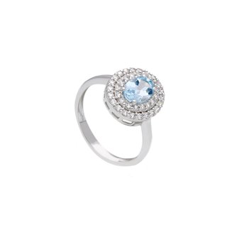 Songa Antonio - Anello Solitario - Oro Bianco - 18 Ct
