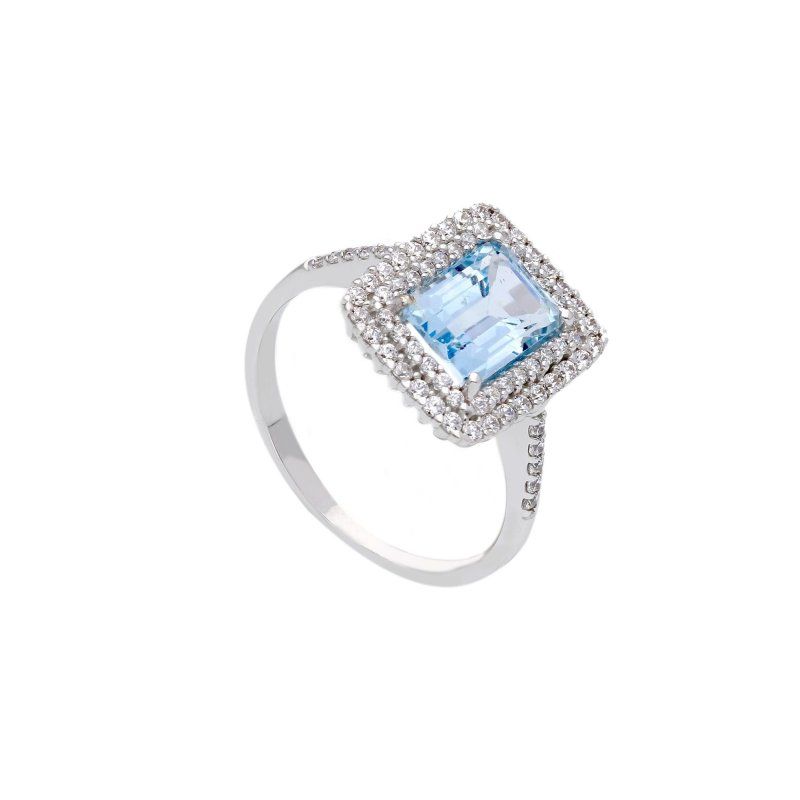 Songa Antonio - Anello Solitario - Oro Bianco - 18 Ct