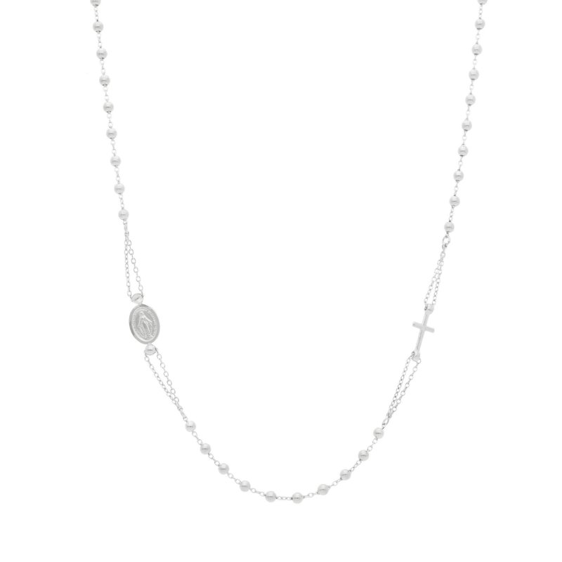 Songa Antonio - Rosario Collana - Oro Bianco 18 Ct