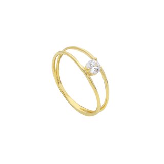 Songa Antonio - Anello Solitario - Oro Bianco - 18 Ct