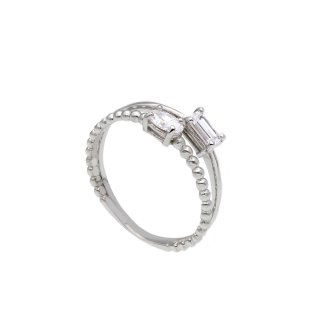 Songa Antonio - Anello Intreccio - Oro Bianco - 18 Ct