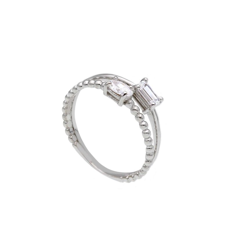 Songa Antonio - Anello Intreccio - Oro Bianco - 18 Ct