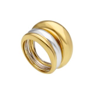 Songa Antonio - Anello Intreccio - Oro Giallo E Bianco