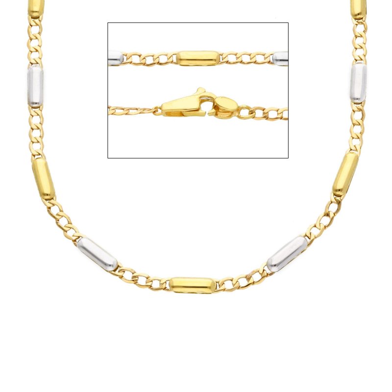 Songa Antonio - Catena Girocollo - Oro Giallo E Bianco