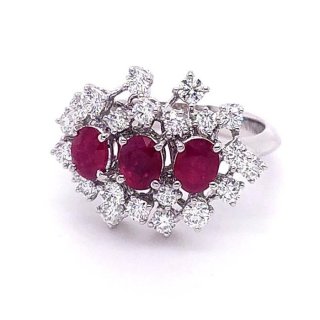 Damiani - Anello Mimosa - Oro Bianco - Diamante/Rubino