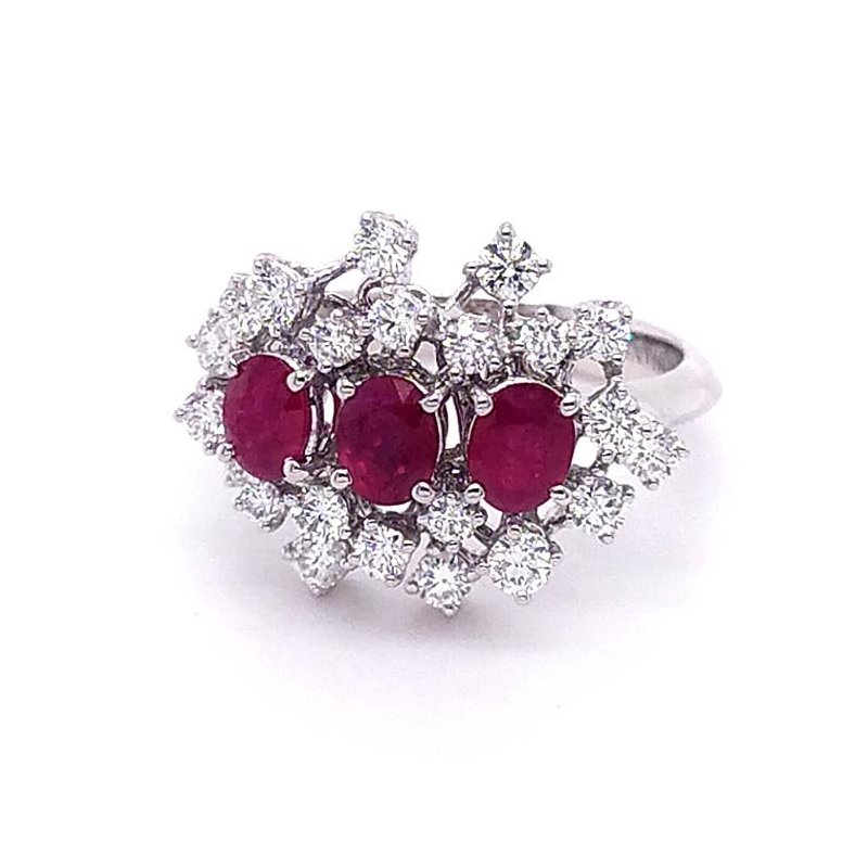 Damiani - Anello Mimosa - Oro Bianco - Diamante/Rubino