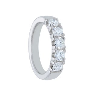Songa Antonio - Anello Fedina - Oro Bianco - 18 Ct