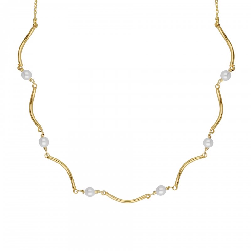 Victoria Cruz - Collana Corta - Perle - Argento