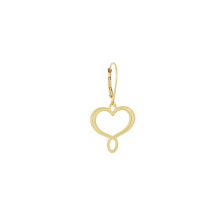 Maman Et Sophie - Orecchino Cuore Satinato - Argento 925