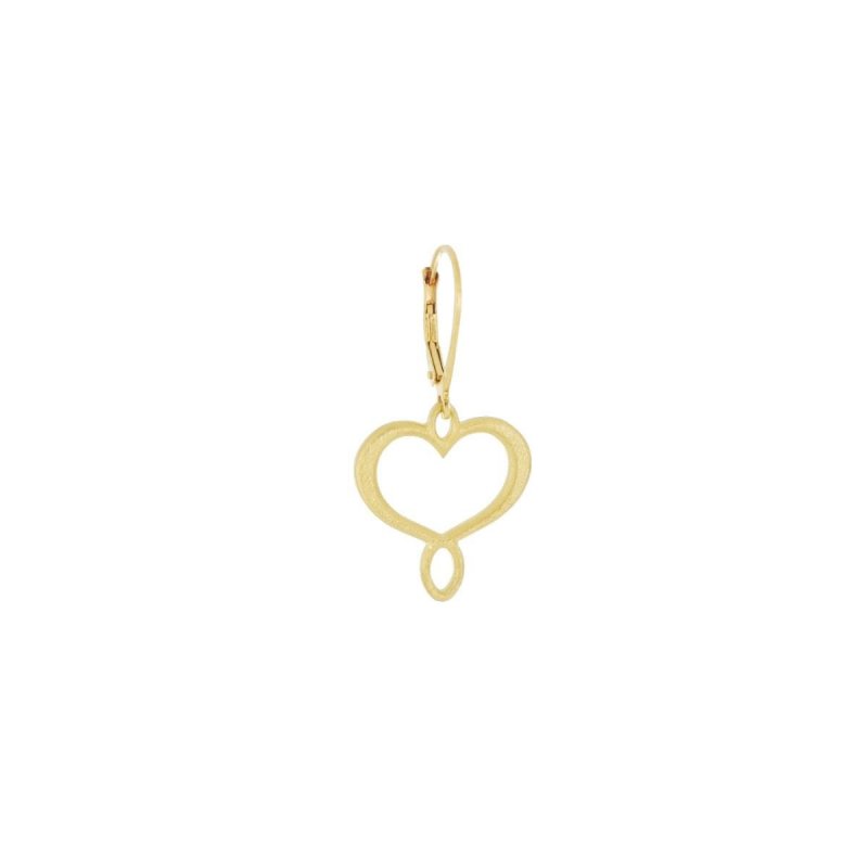 Maman Et Sophie - Orecchino Cuore Satinato - Argento 925