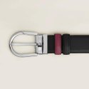 Montblanc - Cintura Reversibile 35 Mm - Pelle Nera/Cassis