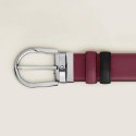 Montblanc - Cintura Reversibile 35 Mm - Pelle Nera/Cassis