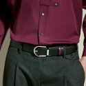Montblanc - Cintura Reversibile 35 Mm - Pelle Nera/Cassis