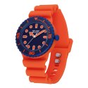Hip Hop - Master - Silicone Arancione - Quadrante Blu
