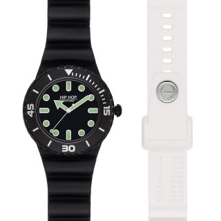 Hip Hop Master - Orologio Silicone Nero - 41 Mm