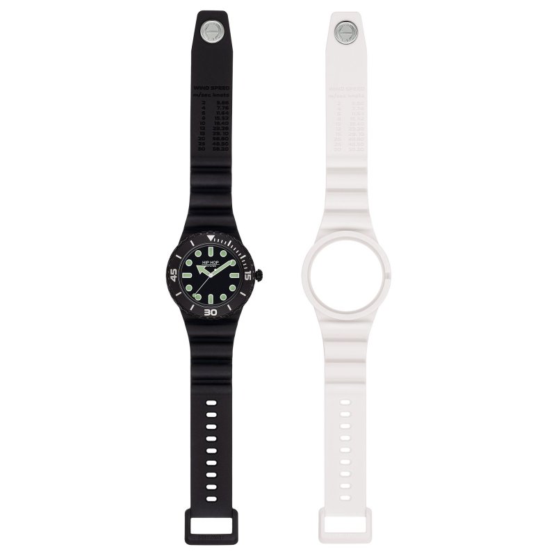 Hip Hop Master - Orologio Silicone Nero - 41 Mm