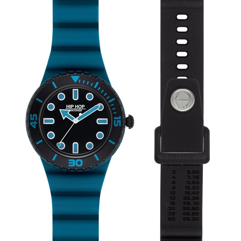 Hip Hop - Master - Silicone Blu - Quadrante Nero