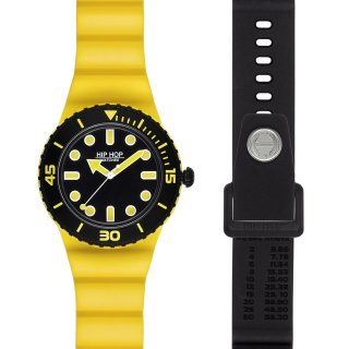 Hip Hop - Master Orologio - Silicone Giallo - 41 Mm