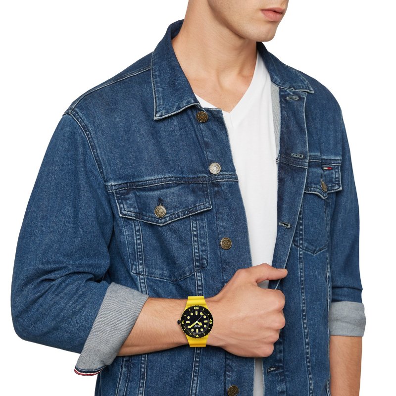 Hip Hop - Master Orologio - Silicone Giallo - 41 Mm