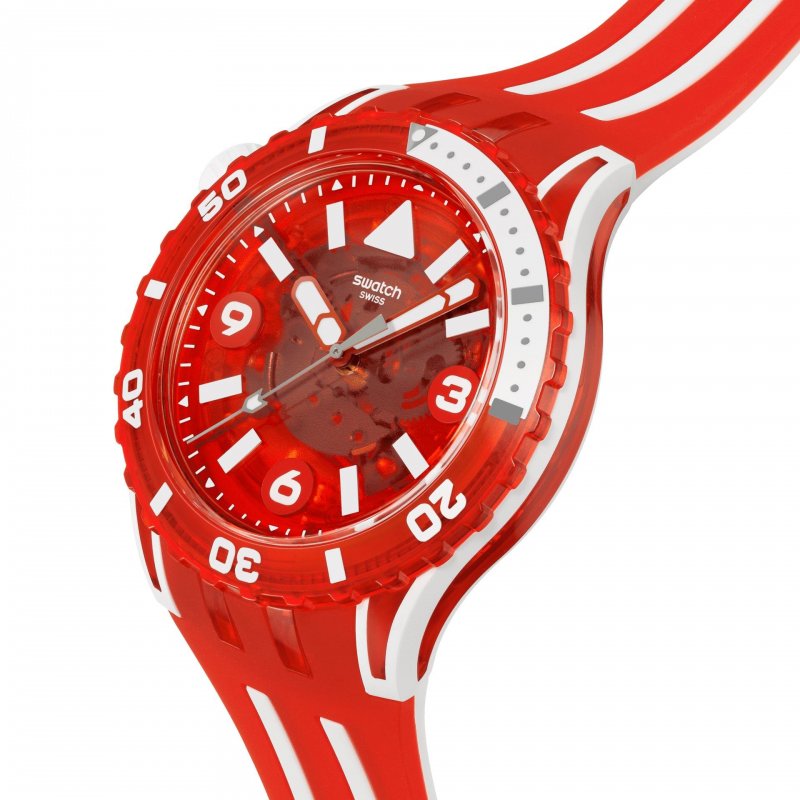 Swatch - Lion'S Mane - Orologio Subacqueo - Rosso
