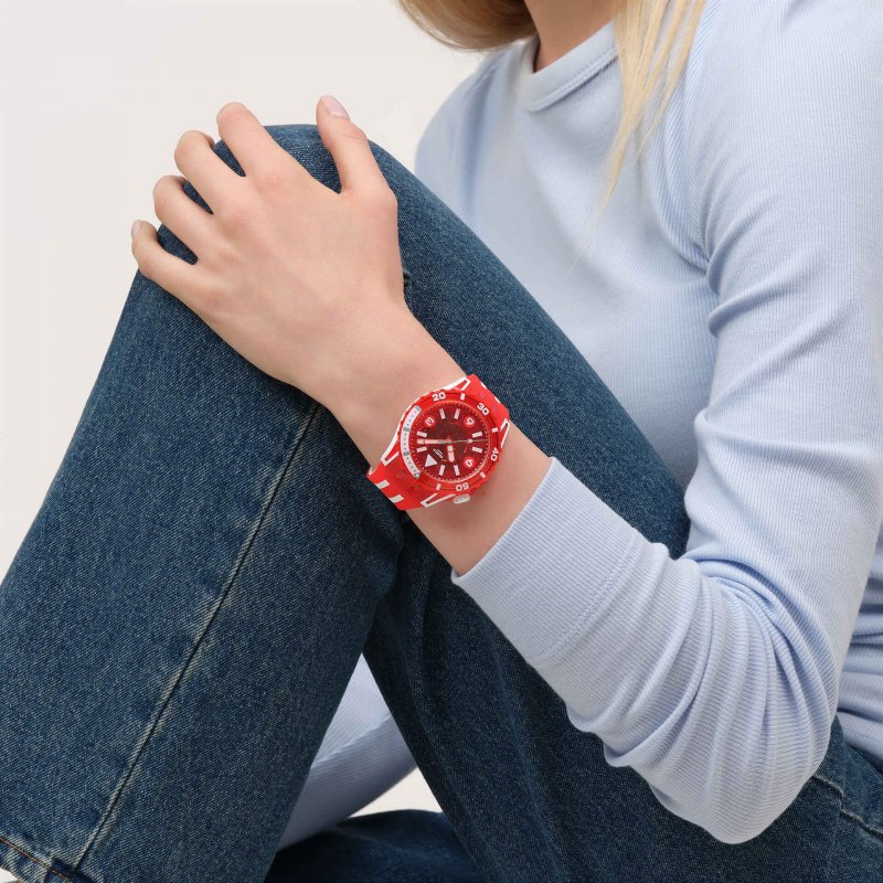 Swatch - Lion'S Mane - Orologio Subacqueo - Rosso