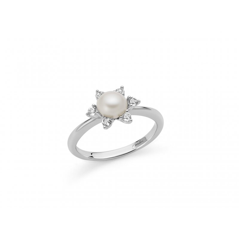 Miluna - Anello Con Perla Oriente - Argento 925
