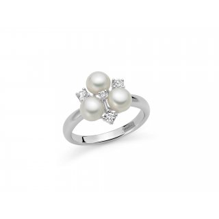 Miluna - Anello Unica - Perle Oriente - Argento 925