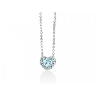 Miluna - Collana Con Gemma Del Cielo - Argento 925 - Topazio
