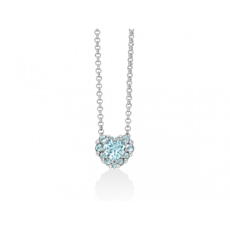 Miluna - Collana Con Gemma Del Cielo - Argento 925 - Topazio