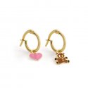 Le Bebè - Orecchini Toys - Oro Giallo - Cuore E Orsetto